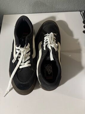Vans Black and White Old Skool Low-Top Sneakers